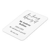 In Love Erinnerung an Namensbeerdigung Erinnerung  Magnet (Linke Seite)