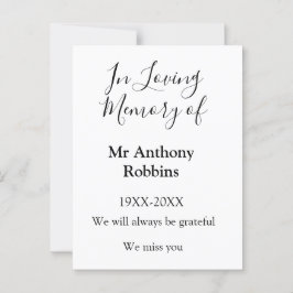 In Love Erinnerung an Namensbeerdigung Erinnerung  Postkarte