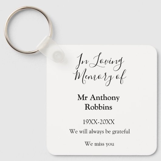 In Love Erinnerung an Namensbeerdigung Erinnerung Schlüsselanhänger (Vorderseite)
