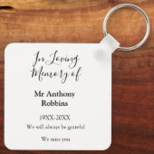 In Love Erinnerung an Namensbeerdigung Erinnerung Schlüsselanhänger (Rückseite)