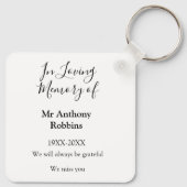 In Love Erinnerung an Namensbeerdigung Erinnerung Schlüsselanhänger (Rückseite)