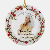 In Love Erinnerung an Oma Rustic Kresath Memorial Keramik Ornament (Vorne)
