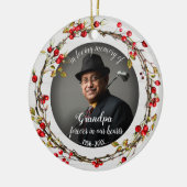 In Love Gedächtnis des Großvaters Rustikale Kranz- Keramik Ornament (Links)