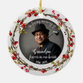 In Love Gedächtnis des Großvaters Rustikale Kranz- Keramik Ornament (Hinten)