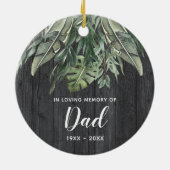 In Love Gedächtnis des Vaters Personalisiertes Bei Keramik Ornament (Hinten)