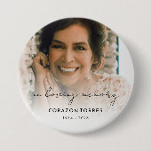 In Love Gedächtnis Feier des Lebens Foto Beerdigun Button (Vorderseite)