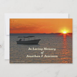 In Love Gedächtnis Feier des lebenslangen Fischere Einladung