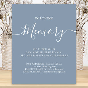 In Love Gedächtnis Hochzeit Gedächtnis Dusty Blue Poster