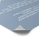 In Love Gedächtnis Hochzeit Gedächtnis Dusty Blue Poster (Ecke)