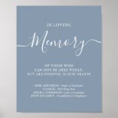 In Love Gedächtnis Hochzeit Gedächtnis Dusty Blue Poster (Vorne)