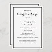 In Love Gedächtnisfeier der Lebensrahmen Beerdigun Einladung (Vorne/Hinten)