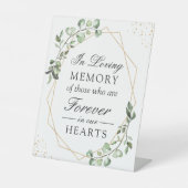 In Love Gedächtnisgeometrie Eukalyptus Sockelschild (Vorderseite)