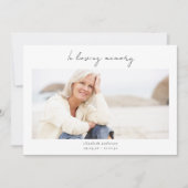 In Love Memory 2 Foto Beileid Dankeskarte (Vorderseite)