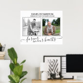 In Love Memory 2 Foto EleganT Script Beerdigung Poster (Heimbüro)
