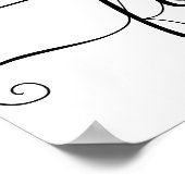 In Love Memory 2 Foto EleganT Script Beerdigung Poster (Ecke)