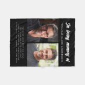 In Love Memory 2 Foto Gedicht Tribute Blanket Fleecedecke (Vorderseite (Horizontal))
