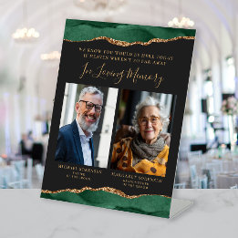 In Love Memory 2 Foto Green Dunkle Hochzeit Sockelschild