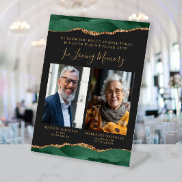 In Love Memory 2 Foto Green Dunkle Hochzeit Sockelschild