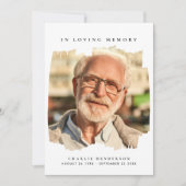 In Love Memory 2-Foto Moderne Beerdigung Dankeskarte (Vorderseite)