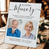 In Love Memory 2 Foto Moderne Gedächtnishochzeit Sockelschild