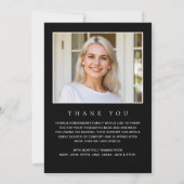 In Love Memory 2-Foto Simple Modern Memorial Dankeskarte (Rückseite)