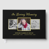 In Love Memory 3 Foto Beerdigungsdienst Gästebuch (Vorderseite)