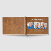 In Love Memory 3 Foto Leder Beerdigung Gästebuch (Voll)