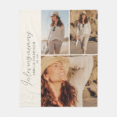 In Love Memory 3 Foto Memorial Keepake Fleecedecke (Vorderseite)