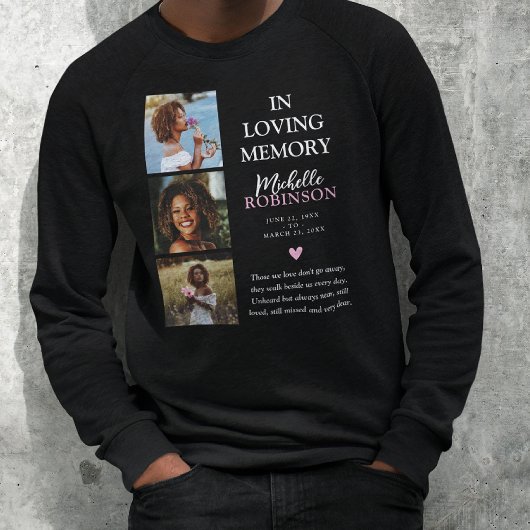 In Love Memory 3 Foto Tribute Sweatshirt