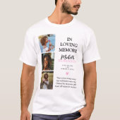 In Love Memory 3 Foto Tribute T-Shirt (Vorderseite)