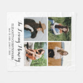 In Love Memory 4 Foto Collage Beerdigung Memorial Fleecedecke (Vorderseite (Horizontal))