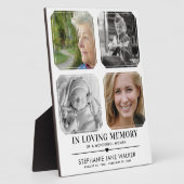 In Love Memory | 4 Foto Collage Beileid Fotoplatte (Seite)