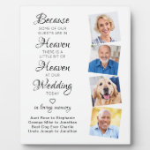 In Love Memory 4 Foto Heaven Wedding Memorial Fotoplatte (Vorderseite)