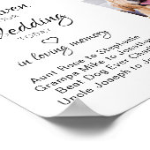 In Love Memory 4 Foto Heaven Wedding Memorial Poster (Ecke)