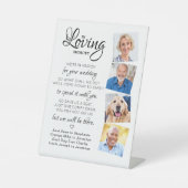 In Love Memory 4 Foto Heaven Wedding Memorial Sockelschild (Vorderseite)