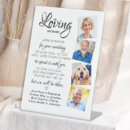 In Love Memory 4 Foto Heaven Wedding Memorial Sockelschild
