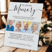 In Love Memory 4 Foto Moderne Gedächtnishochzeit Sockelschild