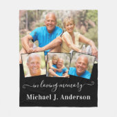 In Love Memory 4 Picture Memorial Fleecedecke (Vorderseite)