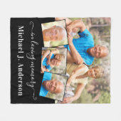 In Love Memory 4 Picture Memorial Fleecedecke (Vorderseite (Horizontal))