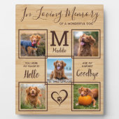 In Love Memory 5 Foto Collage Pet Memorial Fotoplatte (Vorderseite)
