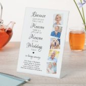 In Love Memory 5 Foto Heaven Wedding Memorial Sockelschild (In Situ)