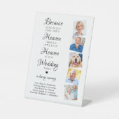 In Love Memory 5 Foto Heaven Wedding Memorial Sockelschild (Vorderseite)