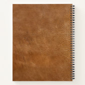 In Love Memory 5 Foto Leather Funeral Gästebuch Notizblock (Rückseite)