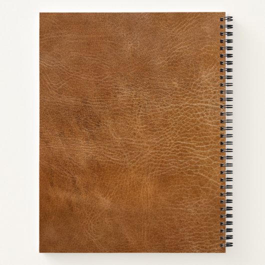 In Love Memory 5 Foto Leather Funeral Gästebuch Notizblock (Rückseite)