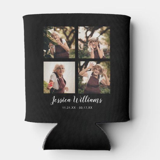 In Love Memory | 5 FotoCollage | Memorial Dosenkühler (Rückseite)