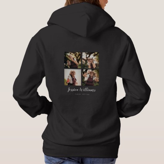 In Love Memory | 5 FotoCollage | Memorial Hoodie (Rückseite)