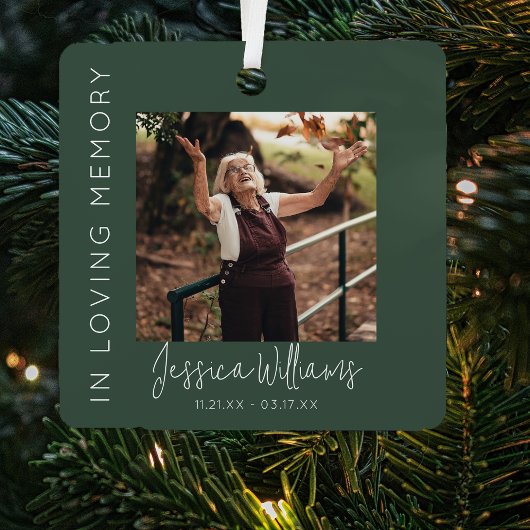 In Love Memory | 5 FotoCollage | Memorial Ornament Aus Metall