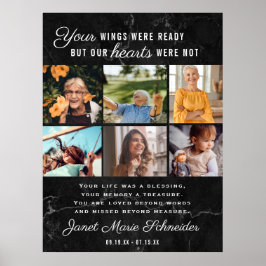 In Love Memory | 6 Foto Collage Beerdigung Poster