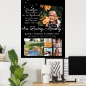 In Love Memory | 6 Foto Collage Beerdigung Poster (Heimbüro)