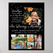 In Love Memory | 6 Foto Collage Beerdigung Poster (Vorne)